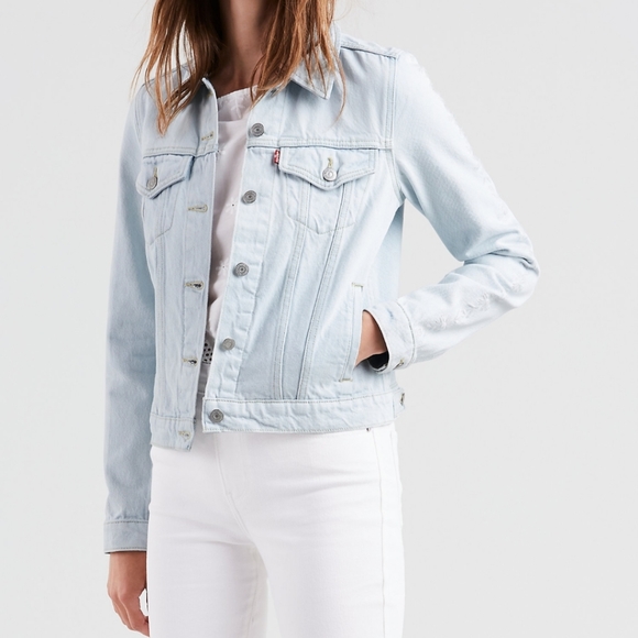Levi's Denim jeans jacket flower embroidered